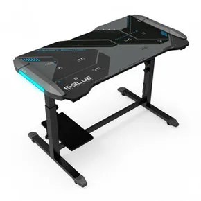 E-blue Herný stôl EGT574BK, 113cm x 59,5cm, 74-86,8cm, podsvietený, nastaviteľná výška